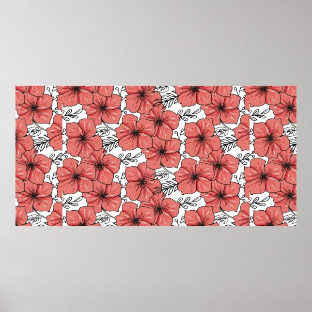 sketched flower print in bright color (Front)