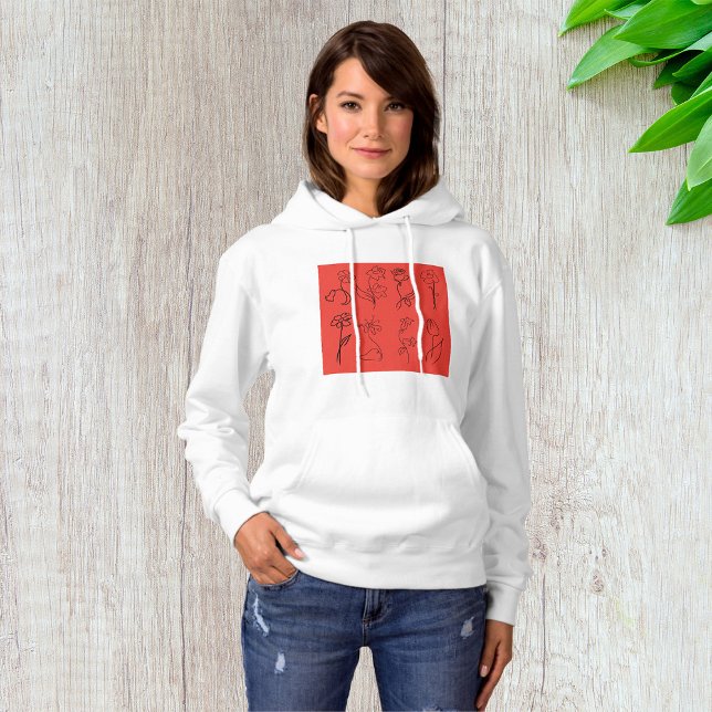 Sketched Flowers Hoodie (Creator Uploaded)