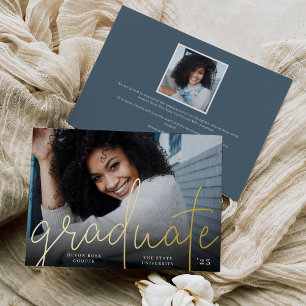 Sketched Foil l Photo Graduation Announcement