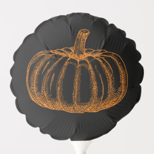 Sketched Halloween Pumpkin Balloon