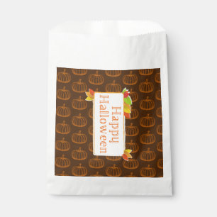 Sketched Halloween Pumpkin Favor Bag