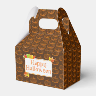 Sketched Halloween Pumpkin Favor Boxes