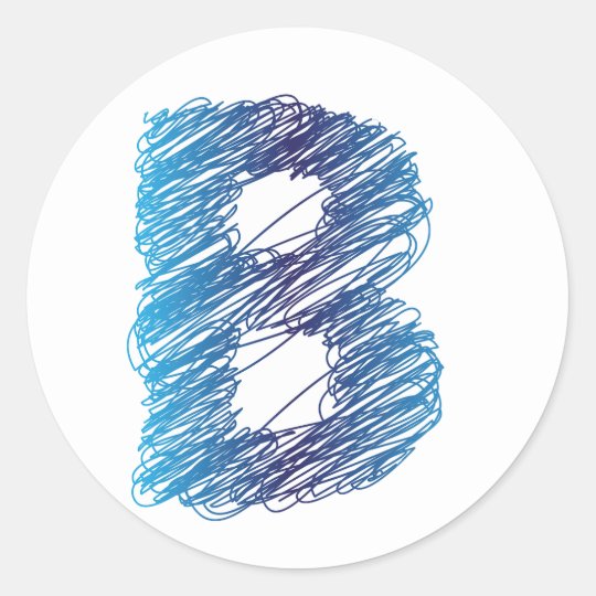 Sketched Letter B Stickers | Zazzle.com