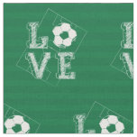 Sketched Love Soccer Fabric