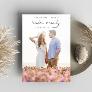 Sketched Names Vertical Photo Save The Date