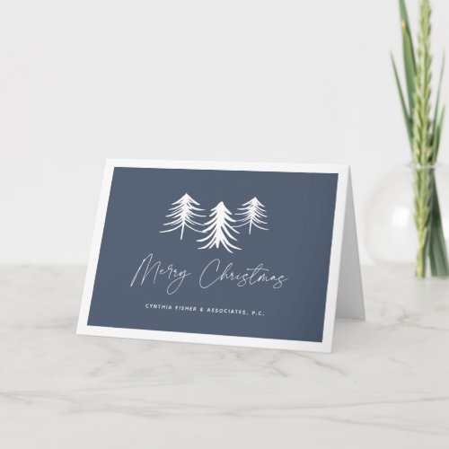 Sketched Pine  Logo  Photo Business Corporate Holiday Card