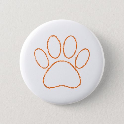 Sketched Puppy Paw Print Button