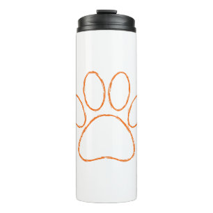 Sketched Puppy Paw Print Thermal Tumbler