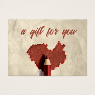 Sketched Scribbled Heart Drawing Pen Gift Card