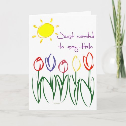 Sketched Tulips_Hello Card