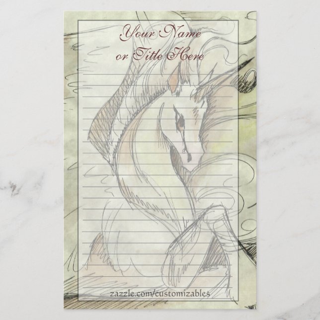 Sketched Unicorn Stationary Stationery (Front)