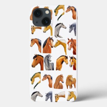 Sketches Of Horses Iphone 13 Case by TheCasePlace at Zazzle