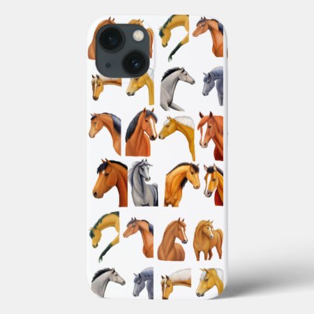 Sketches Of Horses Iphone 13 Case