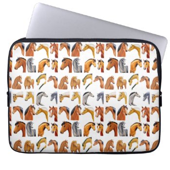 Sketches Of Horses Laptop Sleeve by TheCasePlace at Zazzle