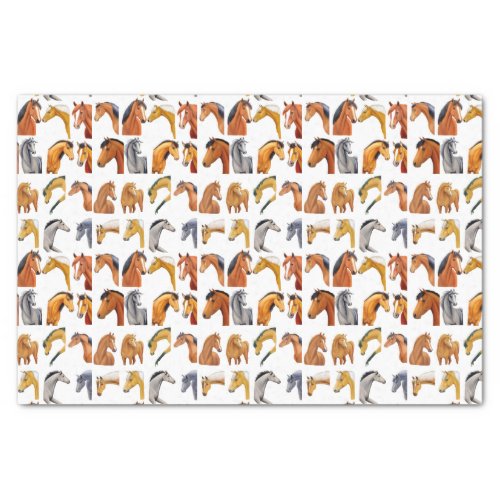 Sketches of Horses Tissue Paper