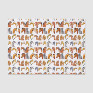 Sketches of Horses Tissue Paper