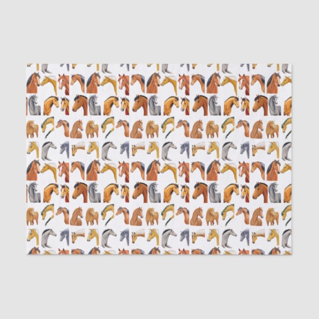 Sketches of Horses Tissue Paper (Front)