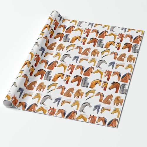 Sketches of Horses Wrapping Paper