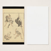 Sketches of Japanese Martial arts, Ninja c. 1800's (Front & Back)