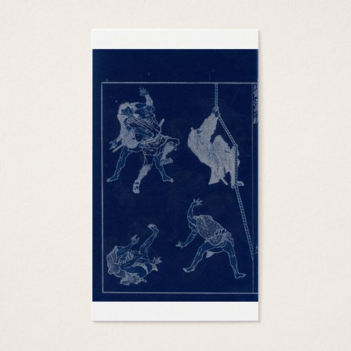 Sketches of Japanese Martial arts, Ninja c.1800's Business Card