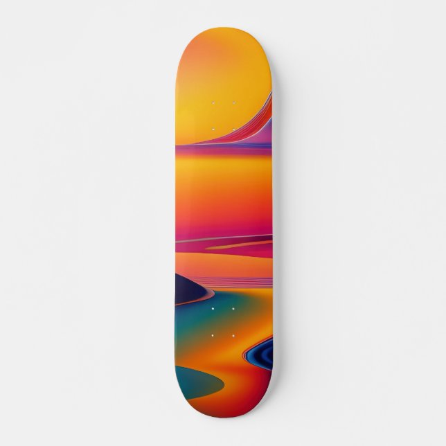 Sketching Abstract Painting Rio Futurista Skateboard (Front)