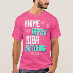Sketching Drawing - Anime Ramen Boba Sketching T-Shirt
