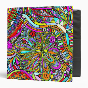 Sketching Fantasy Art - Abstract Flowers 1 3 Ring Binder