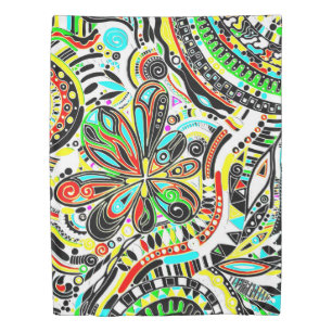 Sketching Fantasy Art - Abstract Flowers 3 Duvet Cover