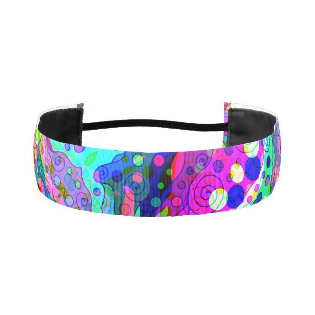 Sketching Fantasy Art - Abstract Neon Shift 1 Athletic Headband (Front)