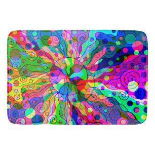 Sketching Fantasy Art - Abstract Neon Shift 1 Bath Mat