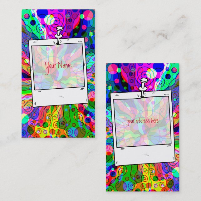 Sketching Fantasy Art - Abstract Neon Shift 1 Business Card (Front/Back)