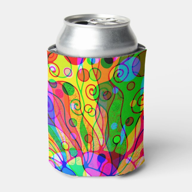 Sketching Fantasy Art - Abstract Neon Shift 1 Can Cooler (Can Front)
