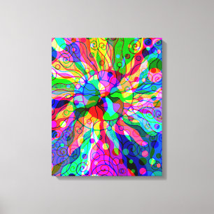 Sketching Fantasy Art - Abstract Neon Shift 1 Canvas Print