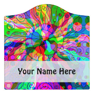 Sketching Fantasy Art - Abstract Neon Shift 1 Door Sign