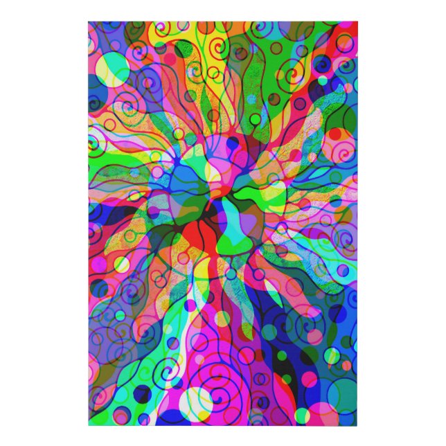 Sketching Fantasy Art - Abstract Neon Shift 1 Faux Canvas Print (Front)