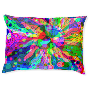 Sketching Fantasy Art - Abstract Neon Shift 1 Pet Bed