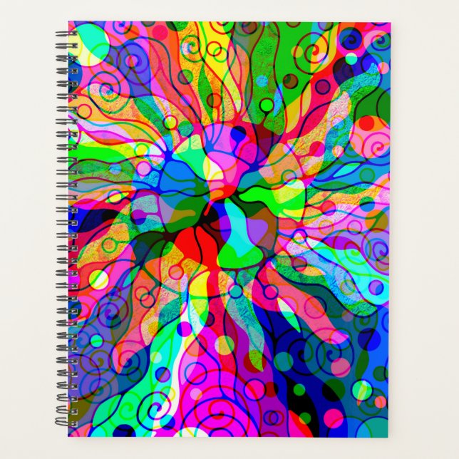Sketching Fantasy Art - Abstract Neon Shift 1 Planner (Front)