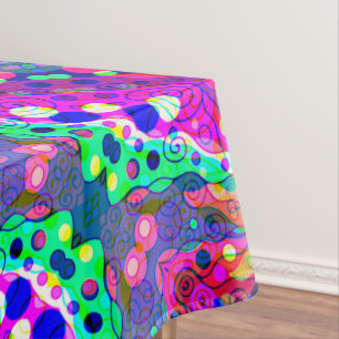 Sketching Fantasy Art - Abstract Neon Shift 1 Tablecloth