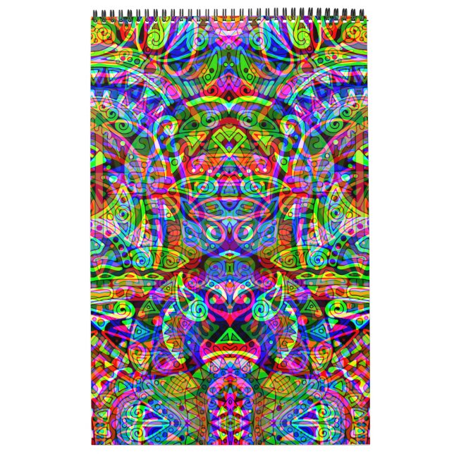 Sketching Fantasy Art - Abstract Neon Shift 3 Calendar (Cover)