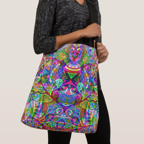 Sketching Fantasy Art _ Abstract Neon Shift 3 Crossbody Bag