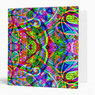 Sketching Fantasy Art - Abstract Neon Shift 3 Ring Binder