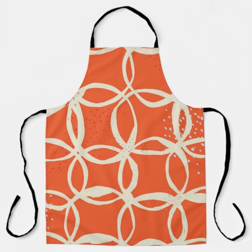 Sketchy Circles Trendy Seamless Design Apron