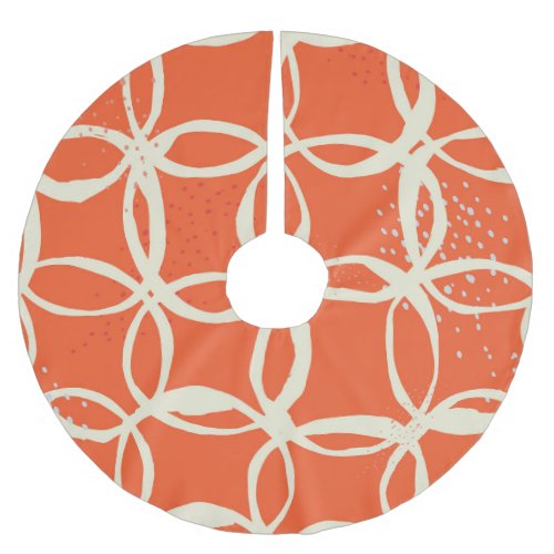 Sketchy Circles Trendy Seamless Design Brushed Polyester Tree Skirt