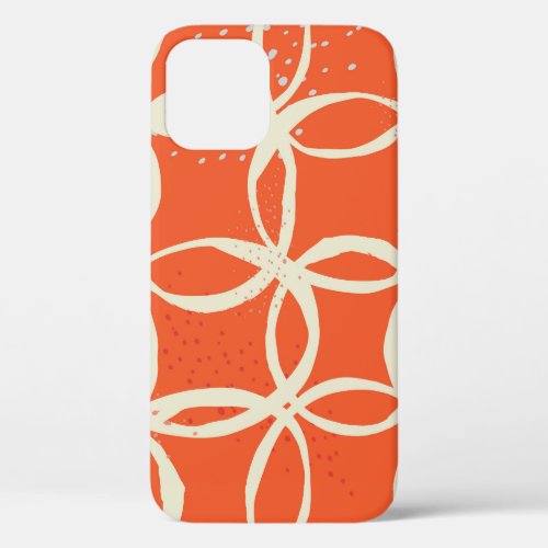 Sketchy Circles Trendy Seamless Design iPhone 12 Case