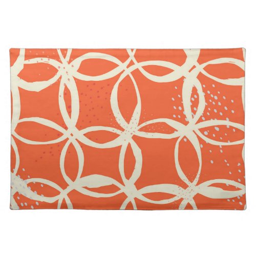 Sketchy Circles Trendy Seamless Design Cloth Placemat