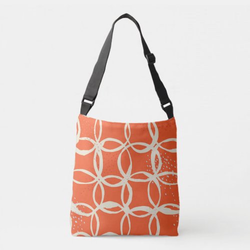 Sketchy Circles Trendy Seamless Design Crossbody Bag