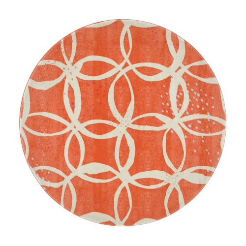 Sketchy Circles Trendy Seamless Design Cutting Board