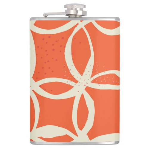 Sketchy Circles Trendy Seamless Design Flask