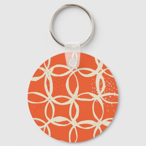 Sketchy Circles Trendy Seamless Design Keychain