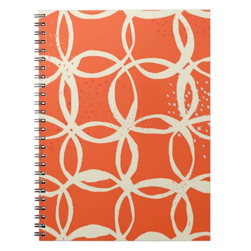 Sketchy Circles Trendy Seamless Design Notebook